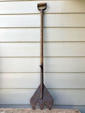 Vintage Hay Cutter Tool Metal and Wood